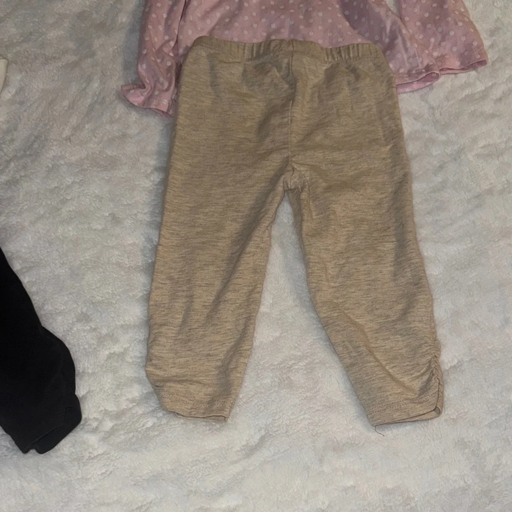 Healthtex Pink Baby Top with White Polka Dots